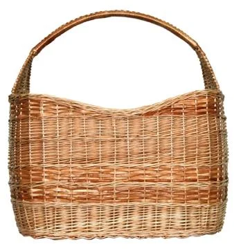 Handmade wicker basket  Stock Photos