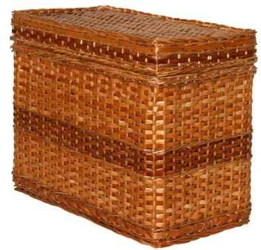 Handmade wicker box Stock Photos