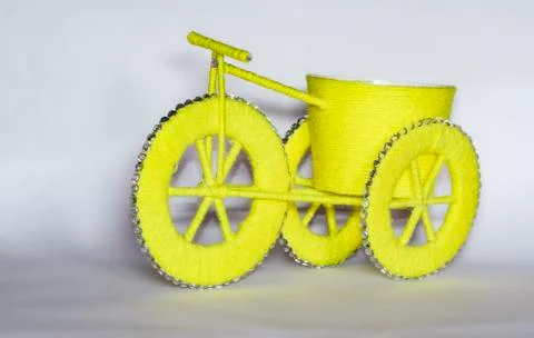 Handmade Yellow Van Foto stock