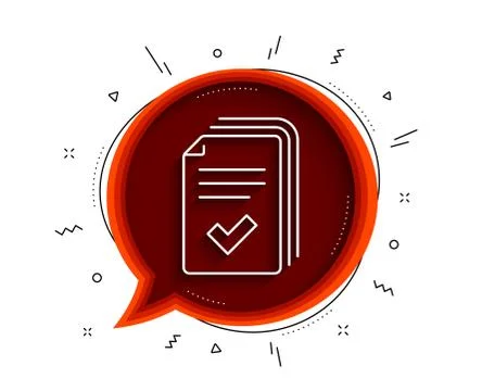 Handout line icon. Documents example sign. Vector Stockillustratie