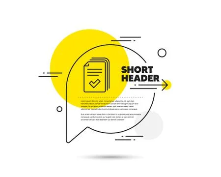 Handout line icon. Documents example sign. Vector Illustrazione stock