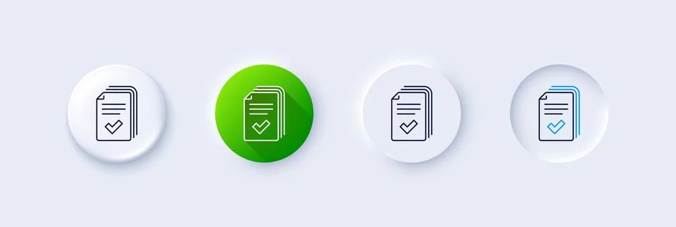 Handout line icon. Documents example sign. Line icons. Vector イラスト素材