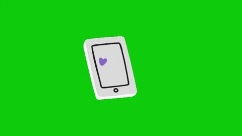 Handphone on green screen background Stock Footage 331967124