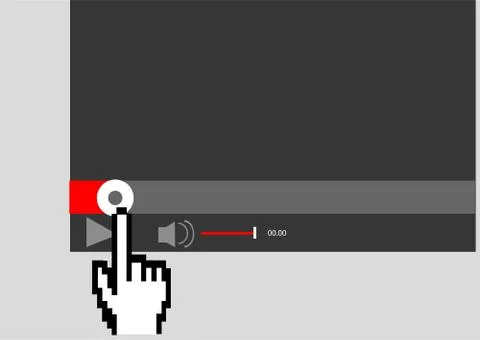 Handpoint on the computer screen Stock Illustration