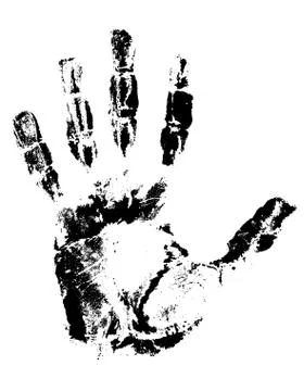 Handprint black vector illustration Stock Illustration