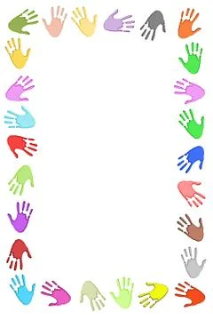 Handprint Frame Stock Illustration
