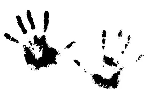 Handprint hands black Stock Illustration