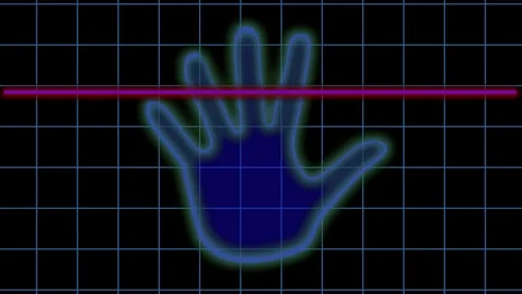 Handprint Reader Video stock 125901349