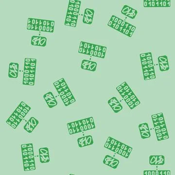 Handprint recognition glyph vector seamless pattern 库存插图