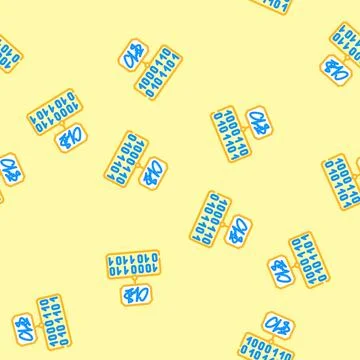 Handprint recognition vector seamless pattern Stockillustratie