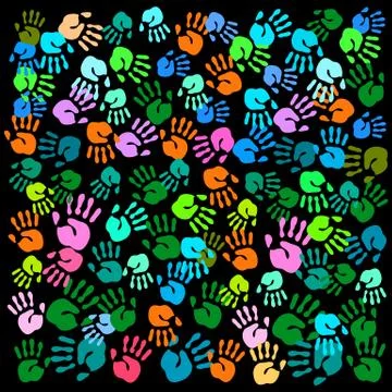 Handprint vector illustration. Stock Illustration