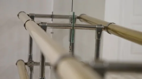 The handrail in the dance Studio. Interior of an empty dance hall Stock Footage 87188476
