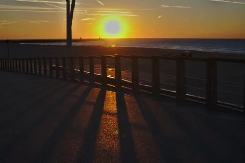 A handrail with a interisting shadow Stock Photos