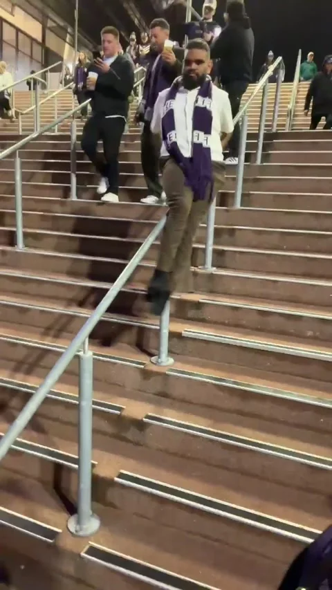 Handrail Slide Gone Wrong, Perth, Australia - 11 Sep 2026 스톡 동영상 347412085
