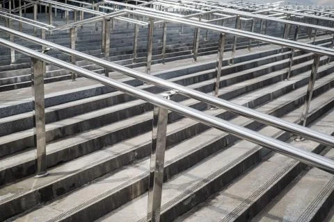 Handrails and steps Foto stock