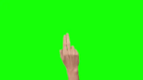 Hands 2 Finger Tap on green screen background Stock Footage 201218329