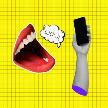 Hands aesthetic on bright background, artwork. Concept of human relation Stock Illustration