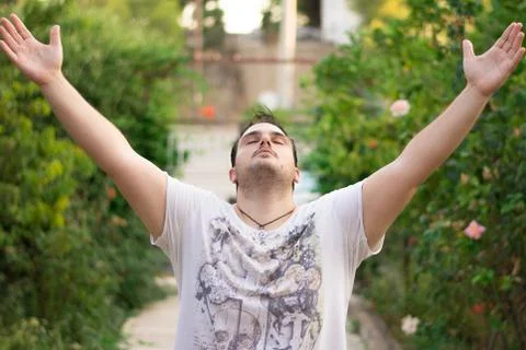 Hands up in the air Stock Photos