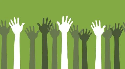 Hands in the air seamless 스톡 일러스트