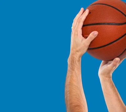Hands and basketball Foto stock