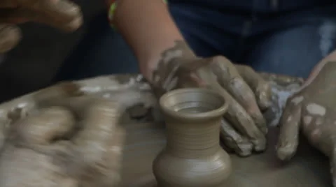 Hands and clay 2 Stock Footage 26433004