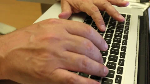 Hands and computer Stock Footage 133117421