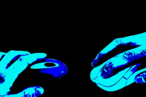 Hands and computer mouse clicks animation Stock Footage 515954