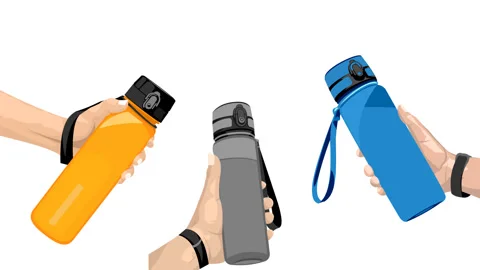 Hands and Drinking Bottle Stock Footage 329780177