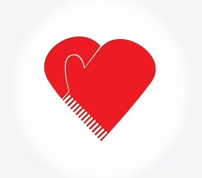 Hands and heart. Stock Illustration