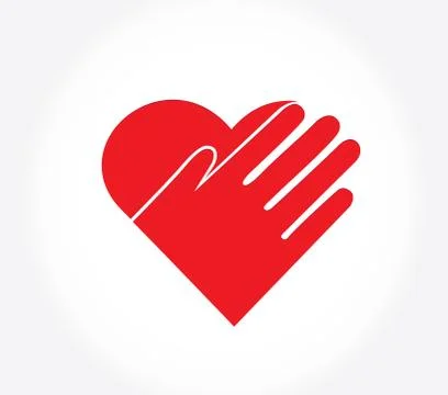 Hands and heart. Stock Illustration