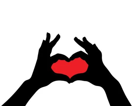 Hands and heart Stock Illustration