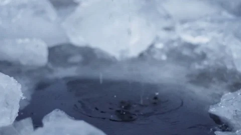 Hands and ice cold water Stock Footage 78356499
