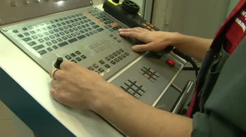 Hands and industrial control Stock Footage 10765547