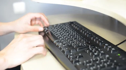 Hands and keyboard Video stock 82530612