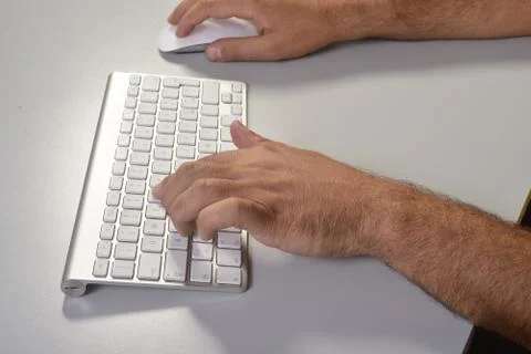 Hands and keyboard Stock Photos