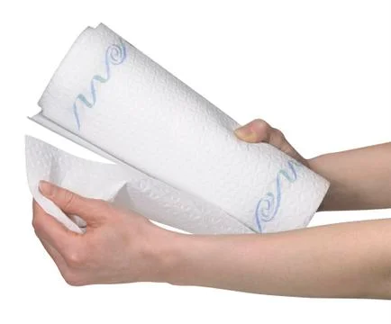 Hands and kitchen roll Stock Photos