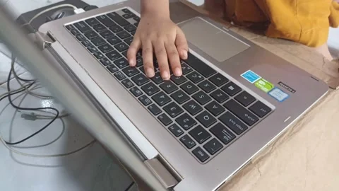 Hands and laptop keyboard Stock Footage 230731250