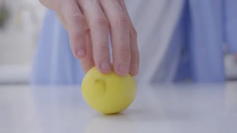 Hands and lemon. Stock Footage 133021514