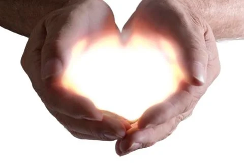 Hands and light Stock Photos