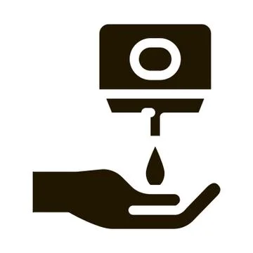 Hands And Liquid Soap Icon Illustration Illustrazione stock