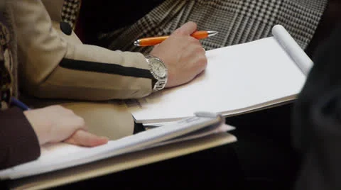 Hands and notes Video stock 23401603