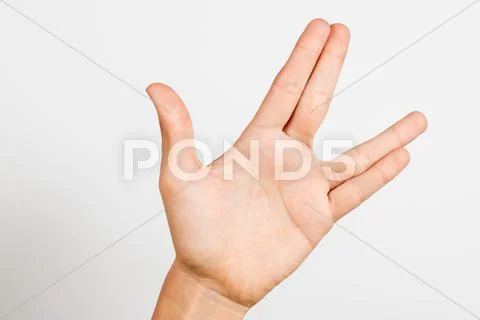 Hands and sings Stock Photos