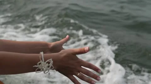 Hands and water Stock Footage 21221162