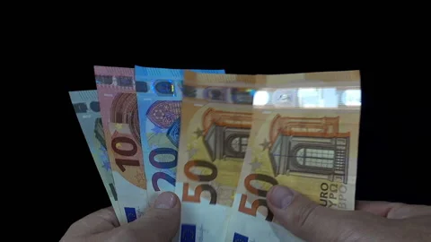 Hands are counting euro banknotes. Stock Footage 155331867