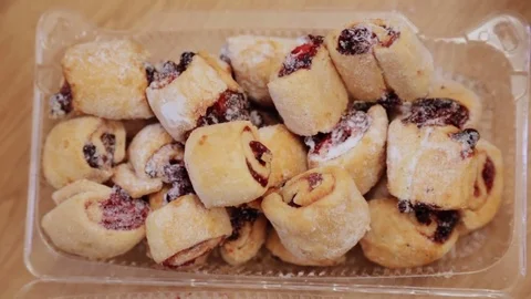 Hands are taking cookies Video stock 82543859