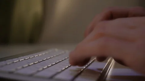 Hands are typing closeup 库存影片 121120558