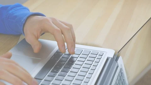 Hands are typing message on keyboard while communicating in social networks Stock Footage 100278765