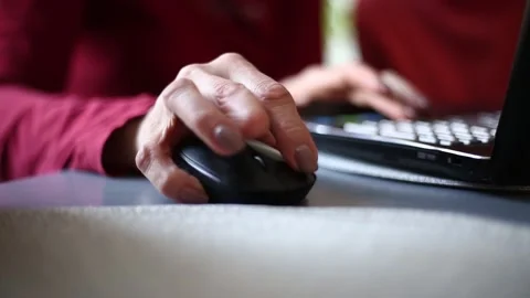 Hands are typing text on the keyboard Stock Footage 165542721