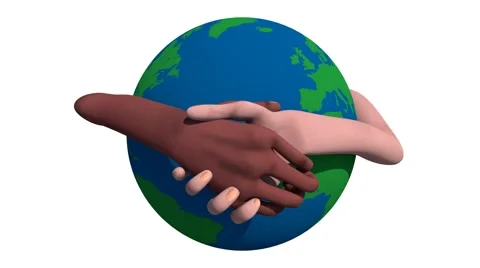 Hands around the globe Stock-Footage 55966951