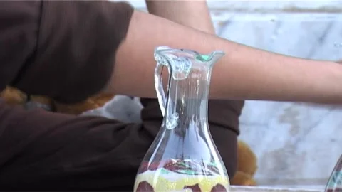Hands of an Artisan Creating Beautiful Sand Bottle Art Video stock 285906288